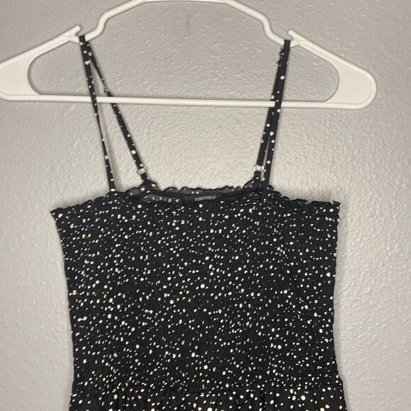 Forever 21 Black and White Speckled Polka Dot MIDI Dress Size XS - Picture 2 of 10